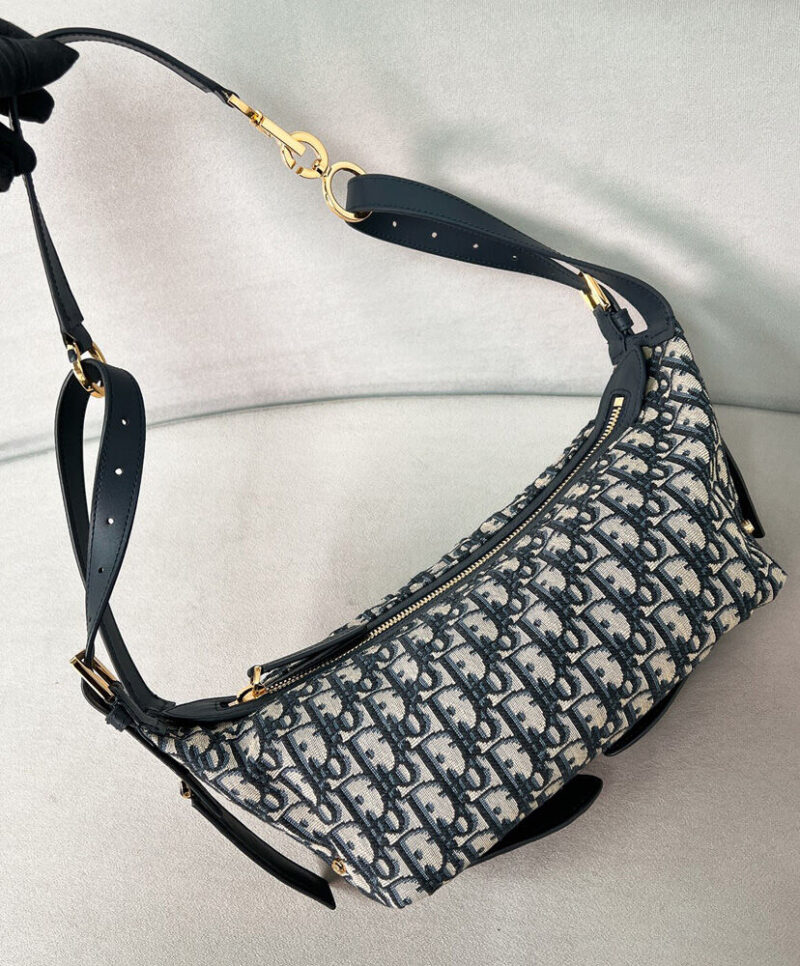 Christian Dior Small D-Journey Bag Dark Blue